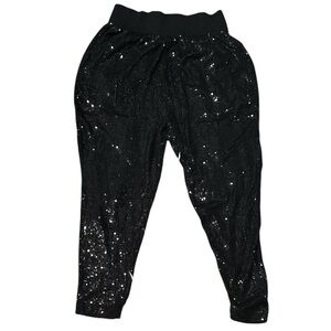 H&M Black Sequin Joggers